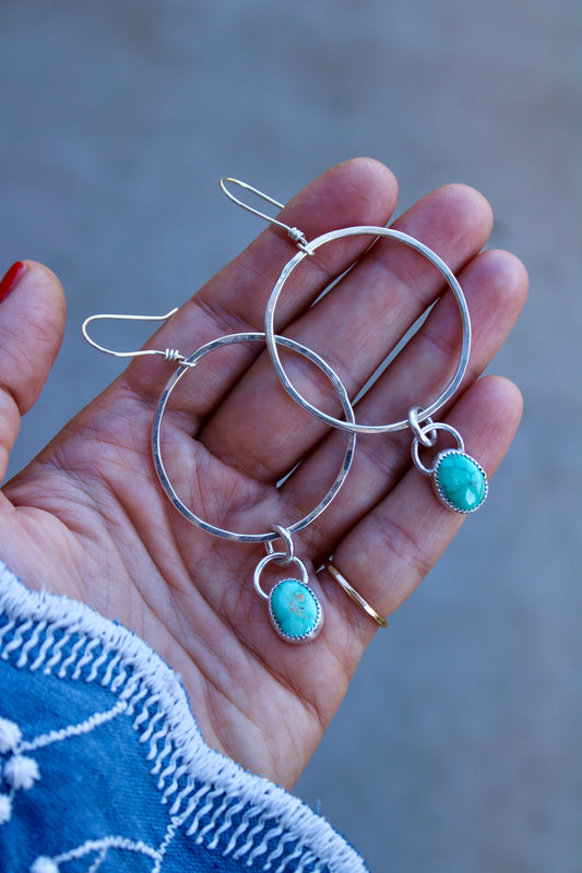 Sonoran Turquoise Hoop Earrings