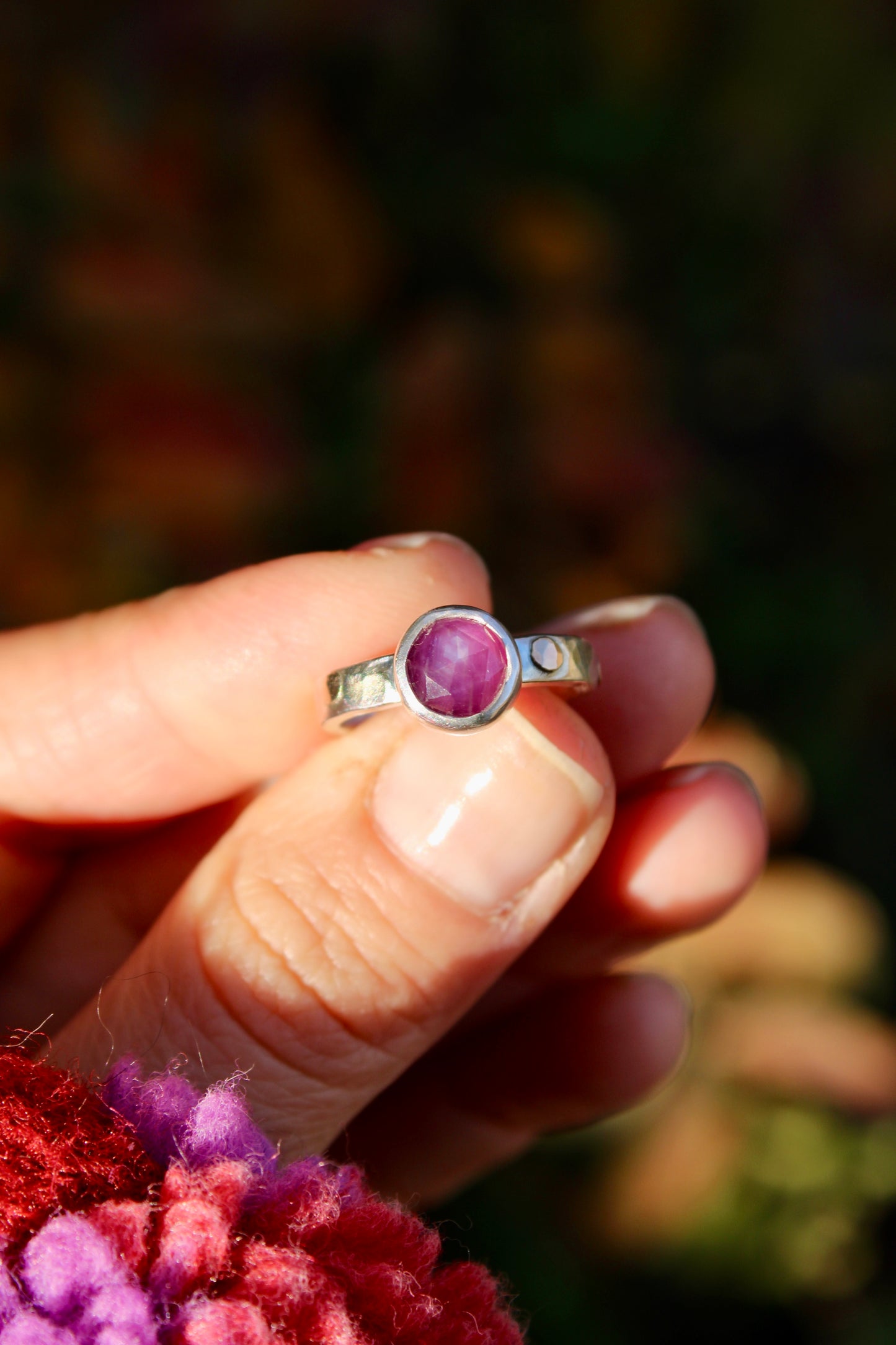 Silky Star Sapphire Ring with 10k gold - Size 6.25