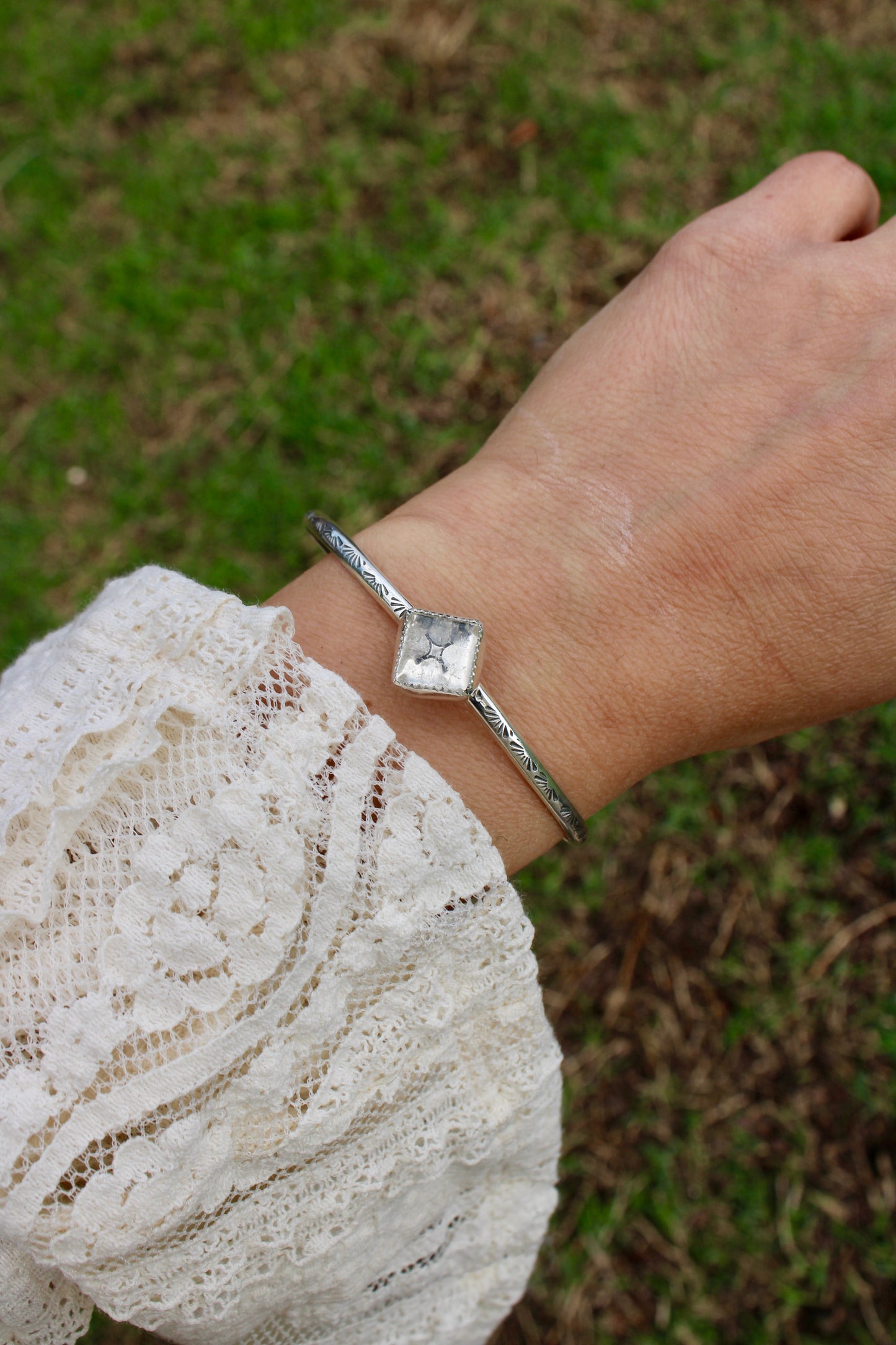 Clear Quartz Cuff Bracelet