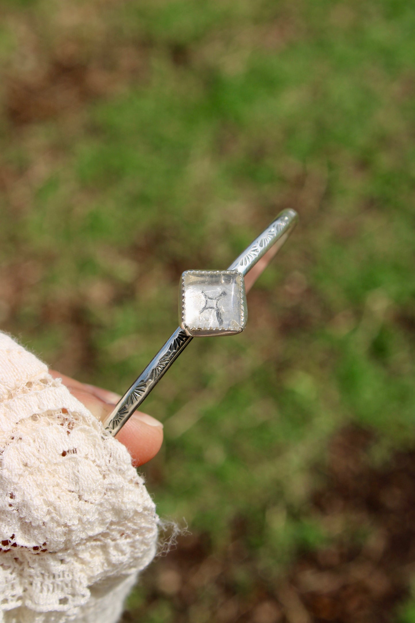 Clear Quartz Cuff Bracelet